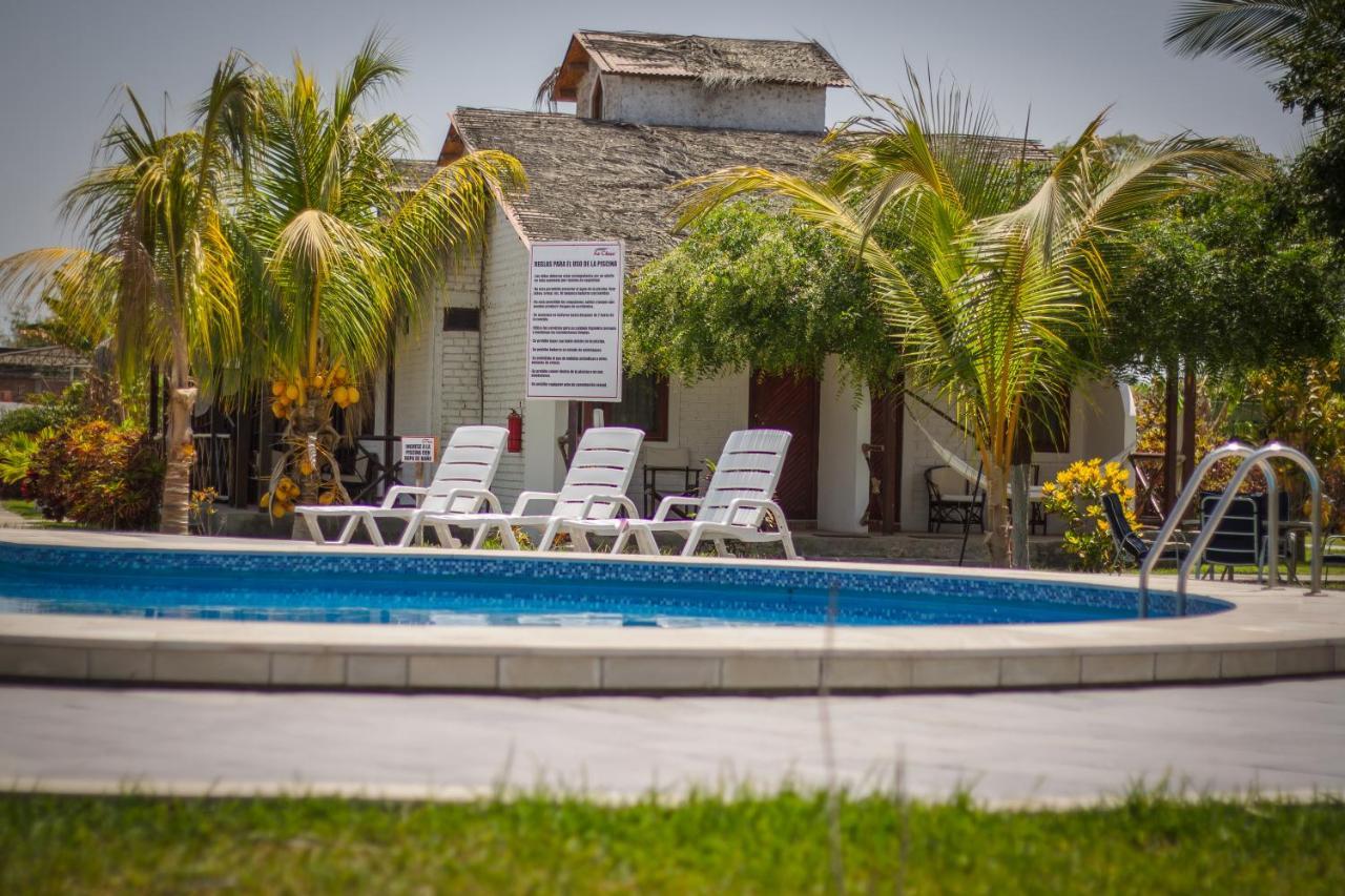 La Choza Bungalows Tambo Grande Bagian luar foto